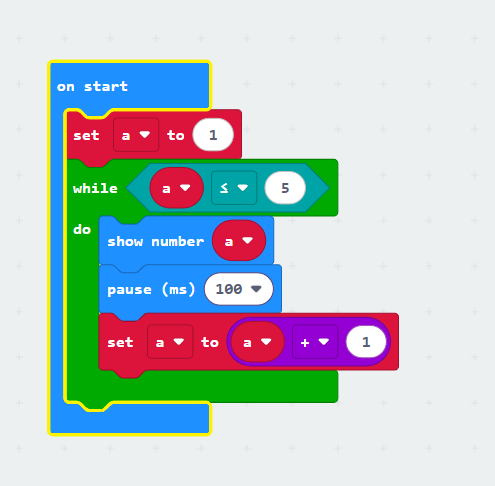 Петље и microbit. Пример бројача